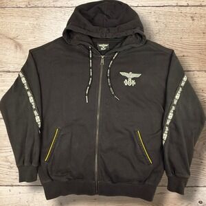 BOY LONDON Hoodie Zip‎ Jacket Eagle Graphic "Leave The Boy Alone" Print Size M